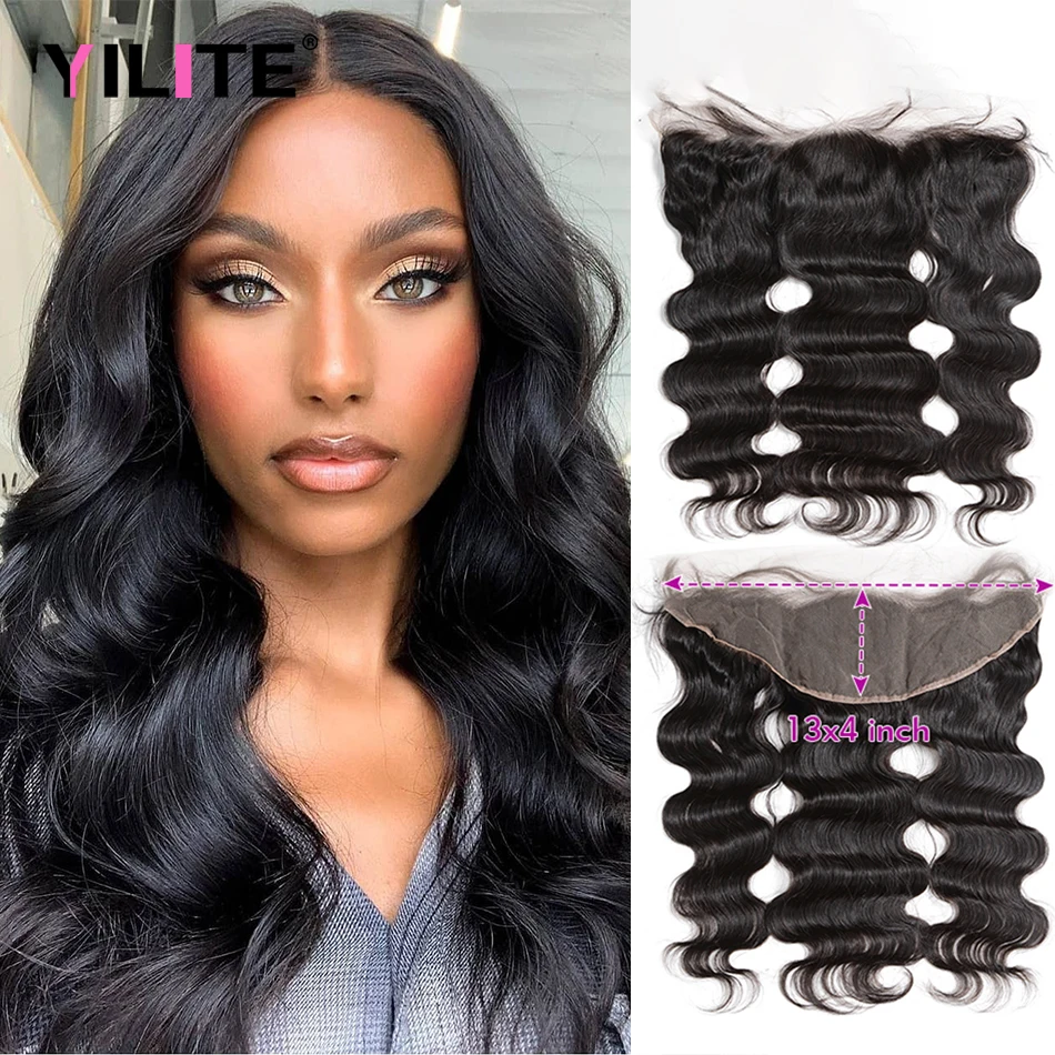 

Body Wave Peruvian Human Hair Lace Frontal Free Part 22 Inch 13x4 Lace Frontal Only Natural HD Transparent Lace Frontal Closure