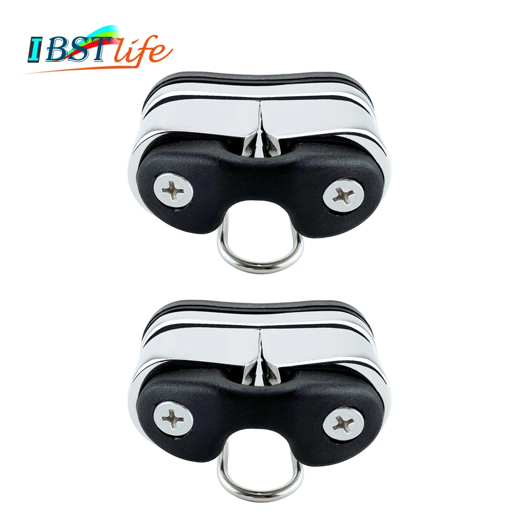 

2PCS Stainless Steel 316 Ball Bearing Cam Cleat Pilates Equipment Marine Boat Fast Entry Rope Wire Fairlead Sailing Accessories