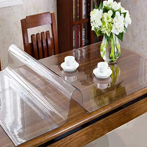 Clear 2mm Thick Защитный коврик-60x24 дюймов водонепроницаемый пластиковый настольный протектор для 5 футов стол прямоугольник виниловое покрытие для стола ПВХ Настольный коврик f - Цвет: Clear 2mm Thick