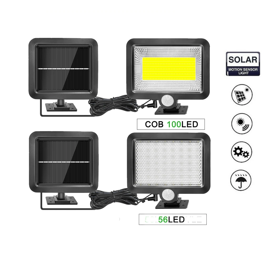 Светодиодный светильник на солнечной батарее беспроводная лампа с датчиком