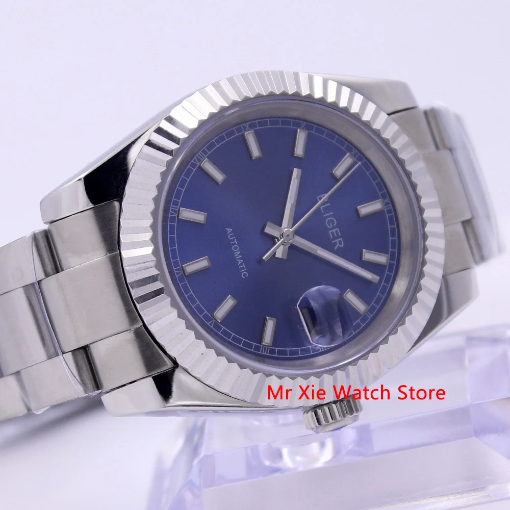 Часы мужские Bliger механические с автоподзаводом 40 мм календарем