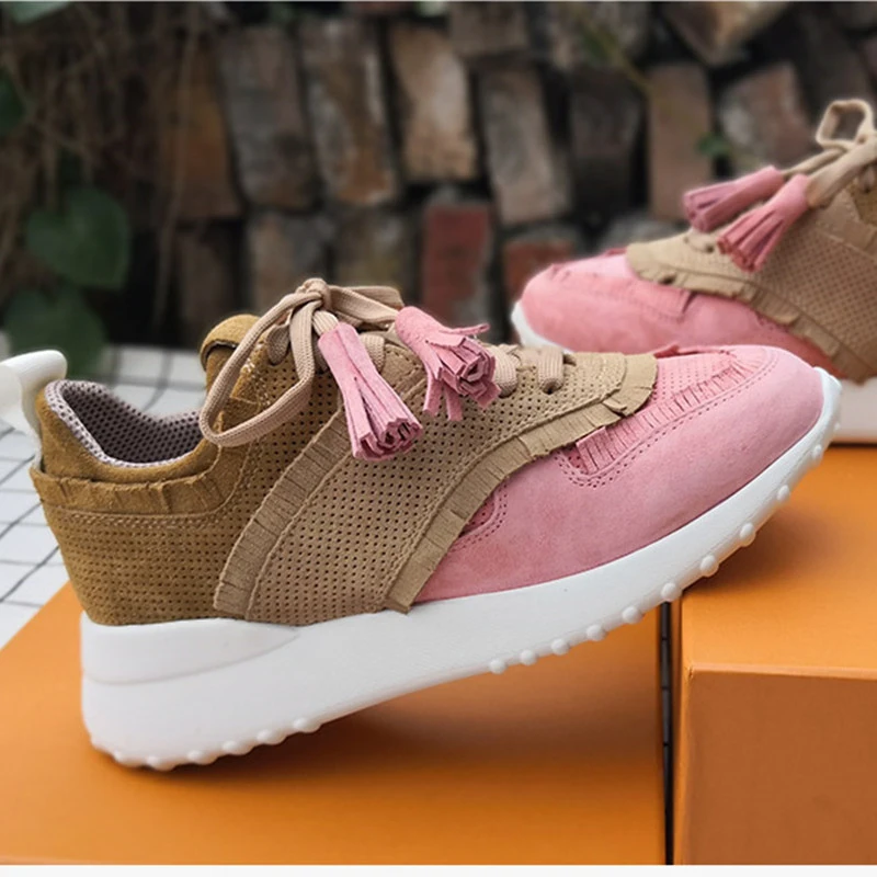 Брендовые Дизайнерские повседневные кроссовки на платформе со шнуровкой из