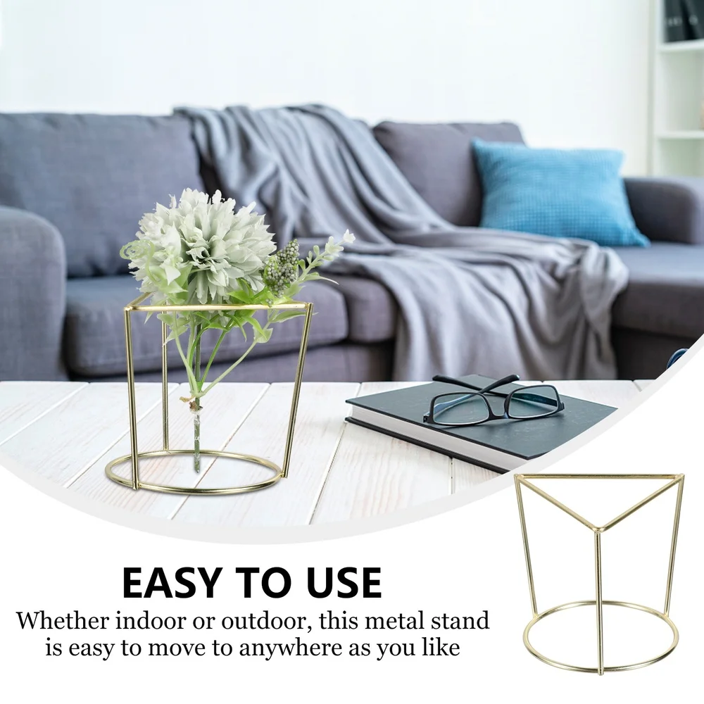 

Air Plant Holder Household Plant Display Stand Iron Plant Support (Golden)