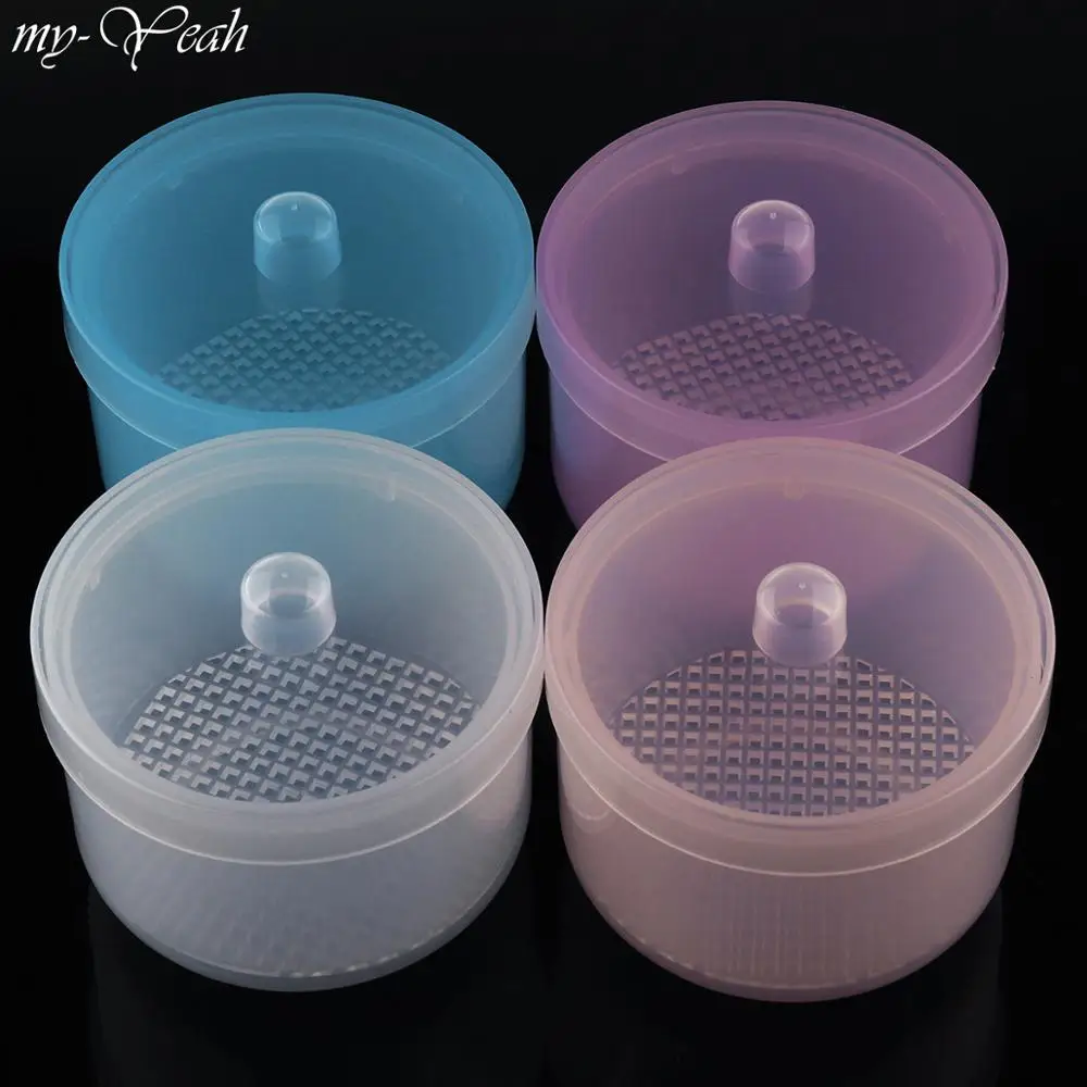 4 цвета для дизайна ногтей сверло стерилизатор чистки коробка хранения спирта