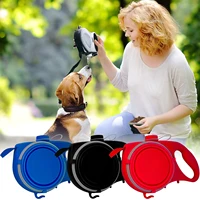 multifunction small pet dog leash rope for big dog with built in water bottle bowl waste bag dispenser 3 in 1 retractable dog