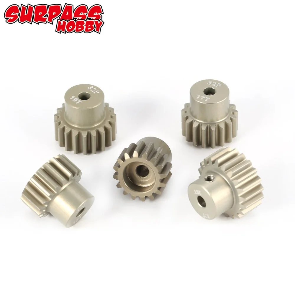 

3Pcs 32DP 3.175mm 12T 13T 14T 15T 16T 17T 18T 19T 20T 21T Metal Pinion Motor Gear Set for 1/10 1/12 1/8 RC Car Truck