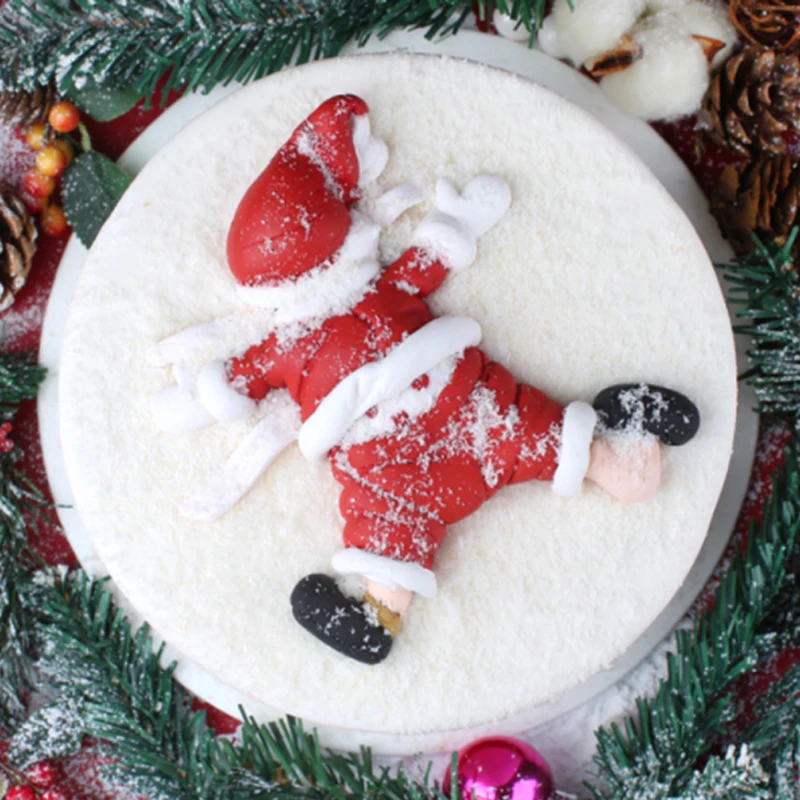 Рождественские Формы для печенья Санта Клауса помадные торты инструменты декора