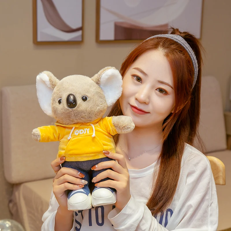 

New Nice Creative Cute Koala Bear with Clothes Stuffed Doll Plush Australia Koala Toys for Children Kids Cartoon Funny Presents