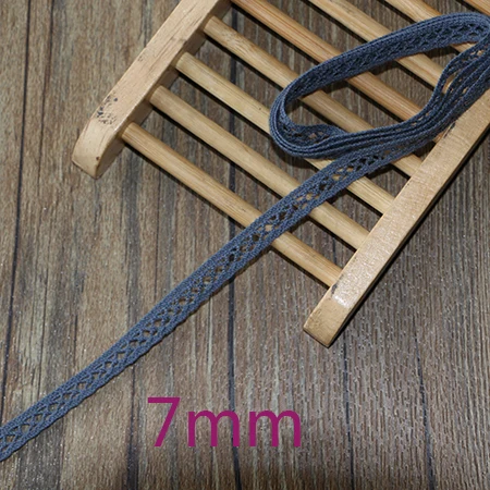 7mm 5 yards Новинка, 5 ярдов/много, высокое качество, белое кружево, хлопок, кружево для шитья, домашний интерьер, аксессуары для одежды, материал для рукоделия - Цвет: 7mm 5 yards