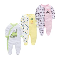 3pcs newborn baby girls footies jumpsuit cotton bebe file cartoon infant girls overall onesies 0 12m toddler coverall one piece