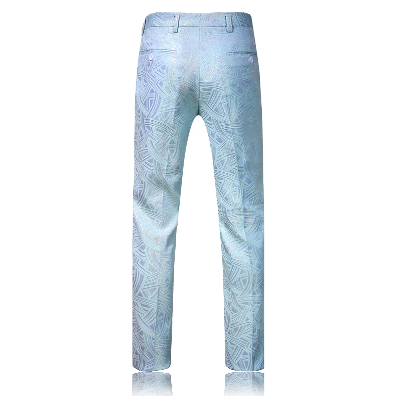 Небесно-голубые бежевые классические брюки мужские облегающие для выпускного