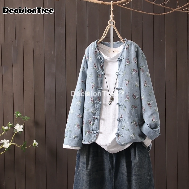 Традиционное китайское кимоно для женщин кардиган блузка рубашка с цветами