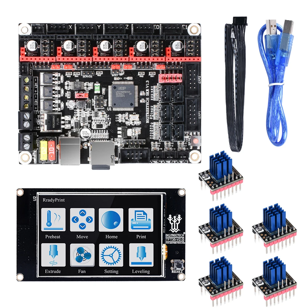 BIGTREETECH СКР V1.3 доска 32 бит Smoothieboard+ BLtouch V3.0+ TFT35 Сенсорный экран+ TMC2208 TMC2130 3D-принтеры Запчасти MKS GEN L A4988