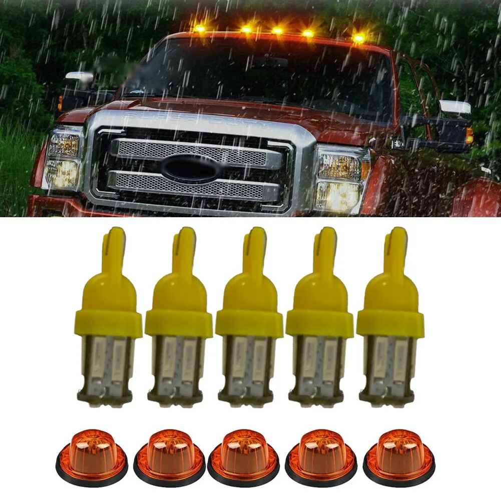 

RV Cab Marker Lights Replacement Running Lamp SUV With T10 Plug Base 5pcs Clearance
