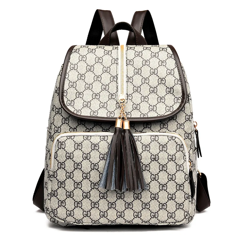 

Fringed Women's Backpack New Fashion Korean Style Fashion Forest Small Backpack PVC