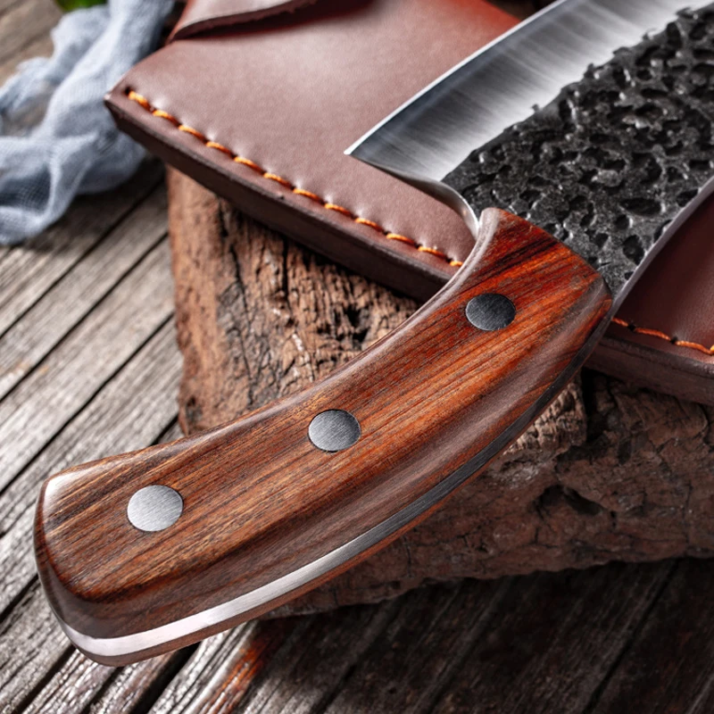 Новый Полный Tang ручка кухонный нож шеф-повара 7 &quotдюймовый для убоя мясника набор