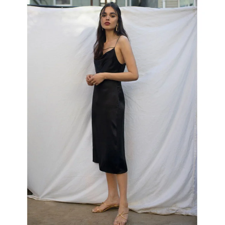 

silk suspender dress 2021 summer new French style women's dress