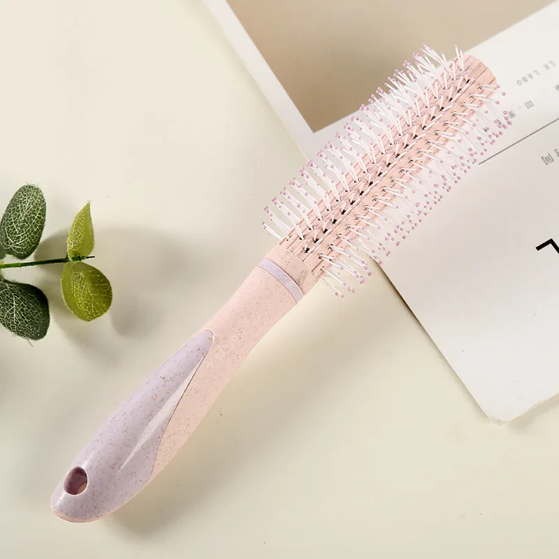 

High Quality Round Rolling Hair Brush Plastic Hairstyle Wavy Curly Care Fluffy Comb Hairdressing Barber Tool Salon For Sale