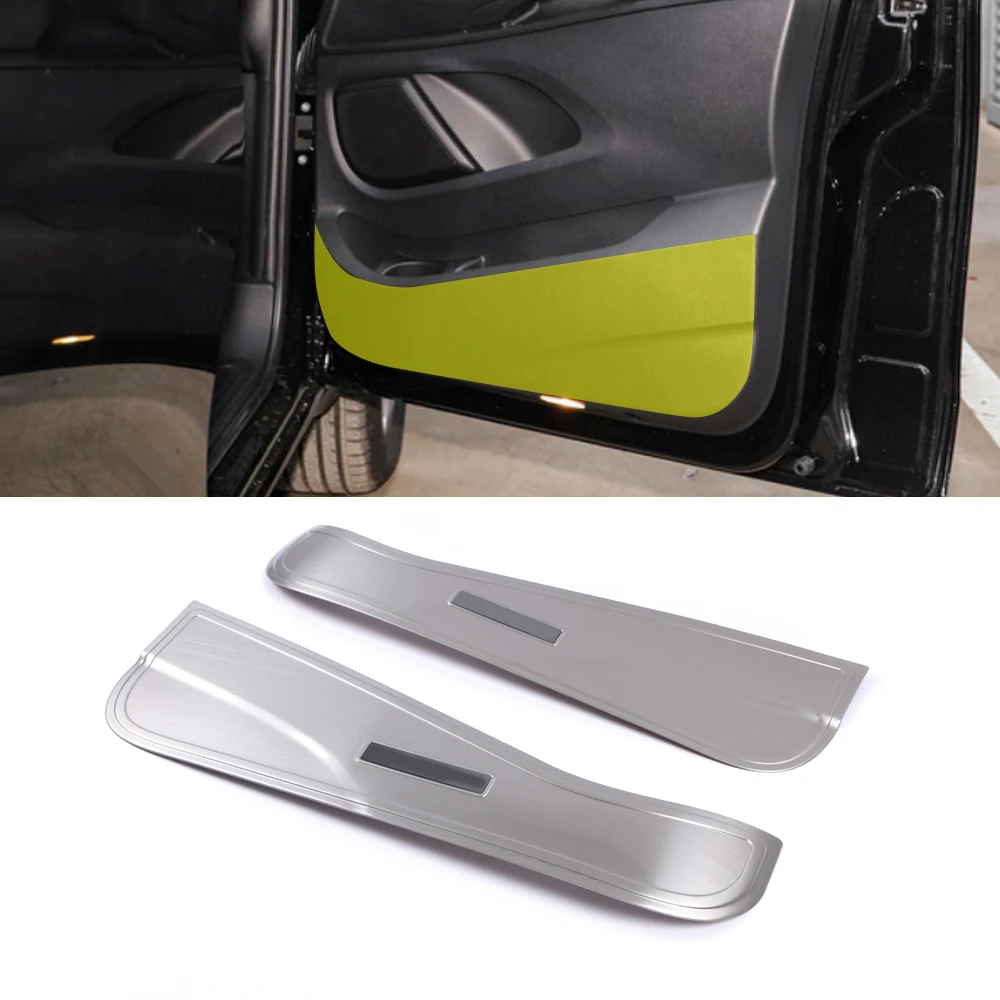 

For Mercedes-Benz V-Class 2017-2020 Car Accessory Stainless 2-Door Anti-kick Pad Cover Trim Frame Interior Decoration Molding
