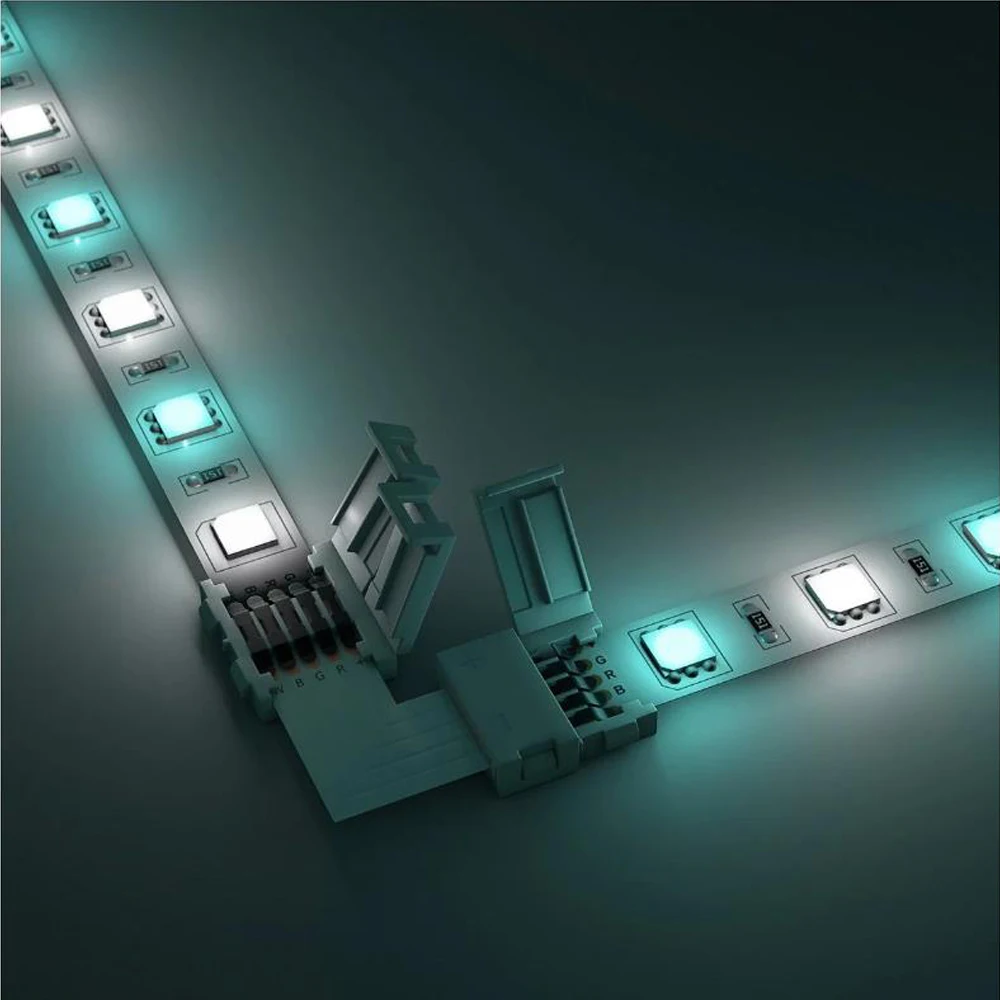 Гибкая светодиодная лента RGB/RGBW/RGB + CCT/WS2812B разъем без пайки 5 шт. 2/3/4/5/6pin L/X/T |
