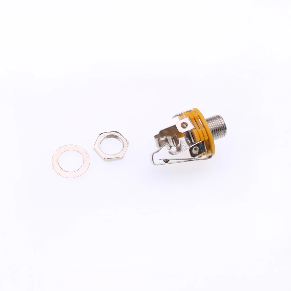 

Guitar Parts 6.35mm Stereo Input Jack Plug Socket for Electric Guitar Bass ALS88