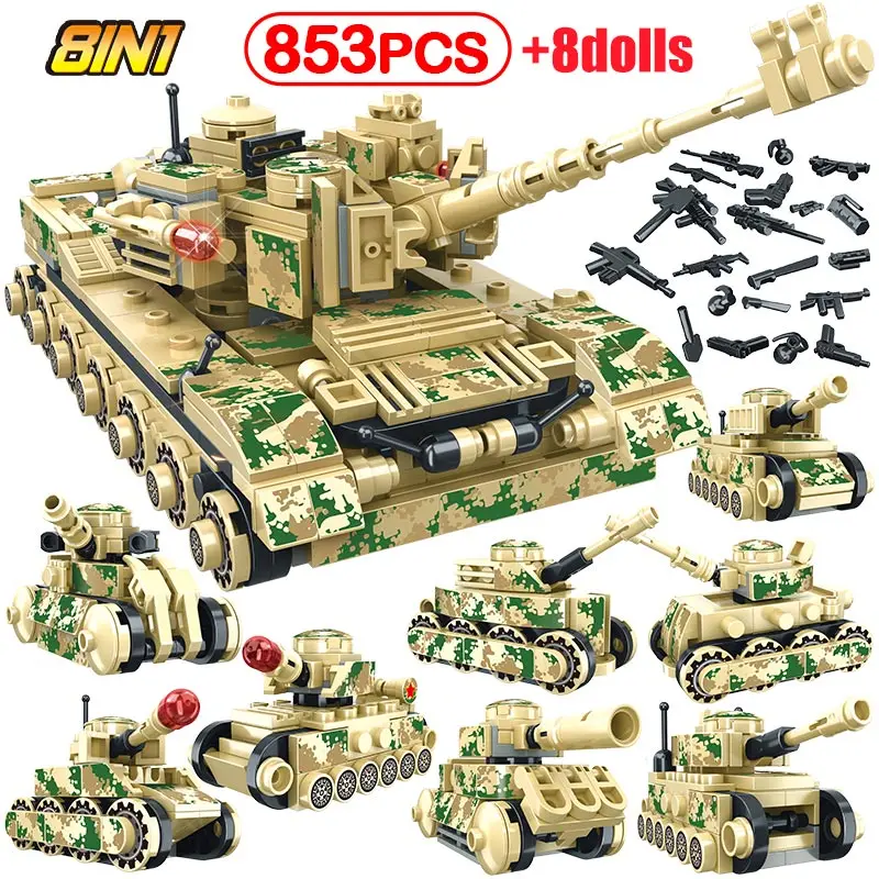 853 шт. Детский конструктор Танки Тигра | Игрушки и хобби