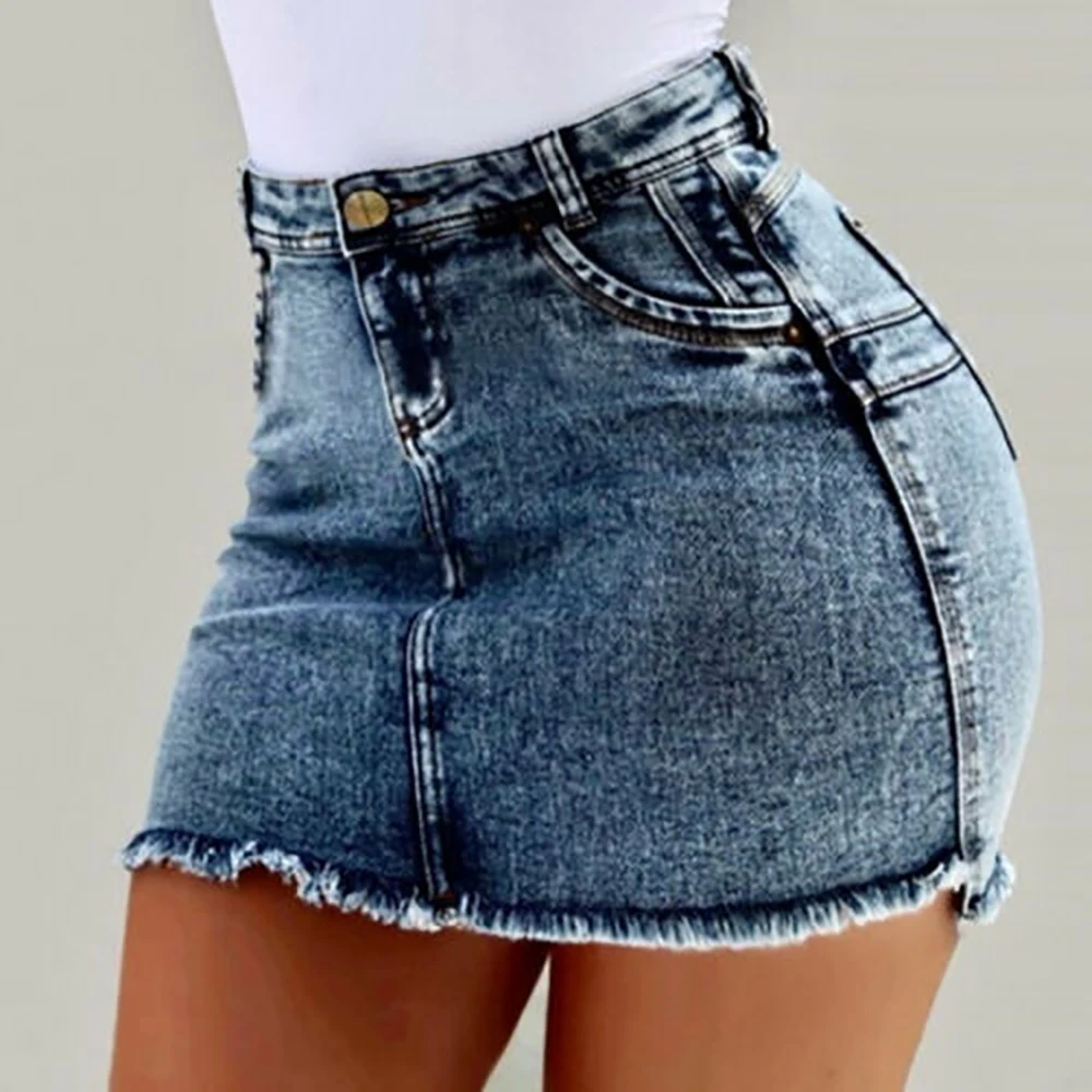 3XL NEW Women Sexy High Waist Denim Skirts Blue Bodycon Pencil Skirt Female Summer For Black Plus Size | Женская одежда
