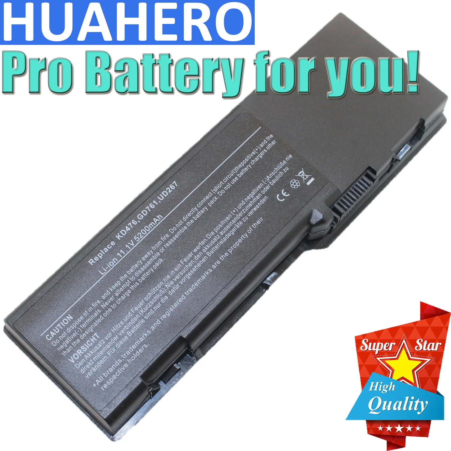 Аккумулятор для ноутбука HUAHERO Dell Inspiron 1501 6400 E1505 PP20L PP23LA Latitude 131L 1000 XU937 UD267 RD859 GD761 312 0461