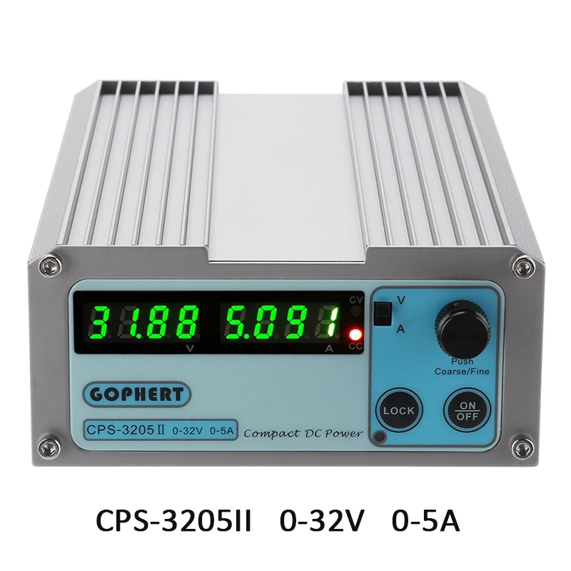 Gophert CPS 3205II 110V/220VAC до 0 32 в пост 5A Мини DC Регулируемый цифровой импульсный источник