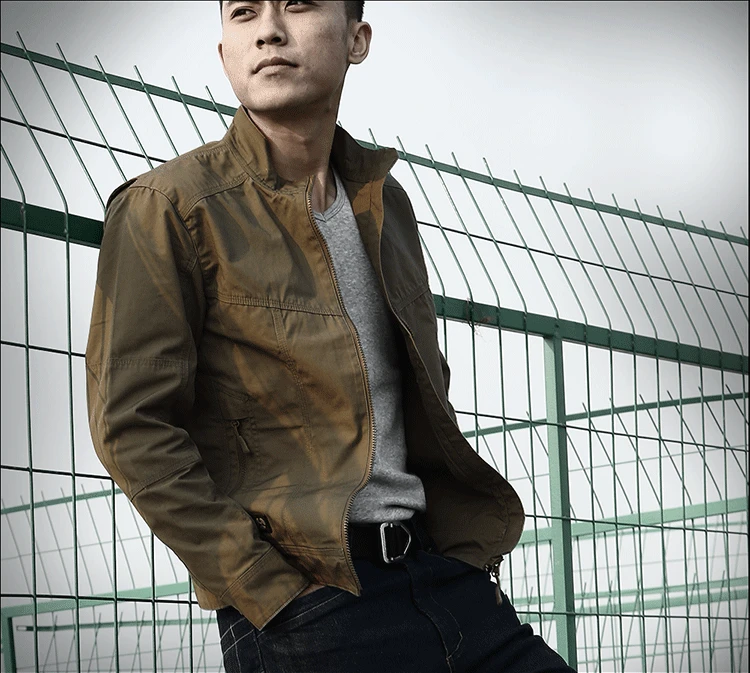 Военный Тактический Для мужчин уличный Кардиган со стоячим воротником пилот