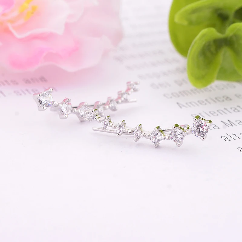 Authentic 925 Sterling Silver CZ Exquisite Shiny Bubble Drop Earrings for Women Jewelry Valentine's Day Gifts | Украшения и