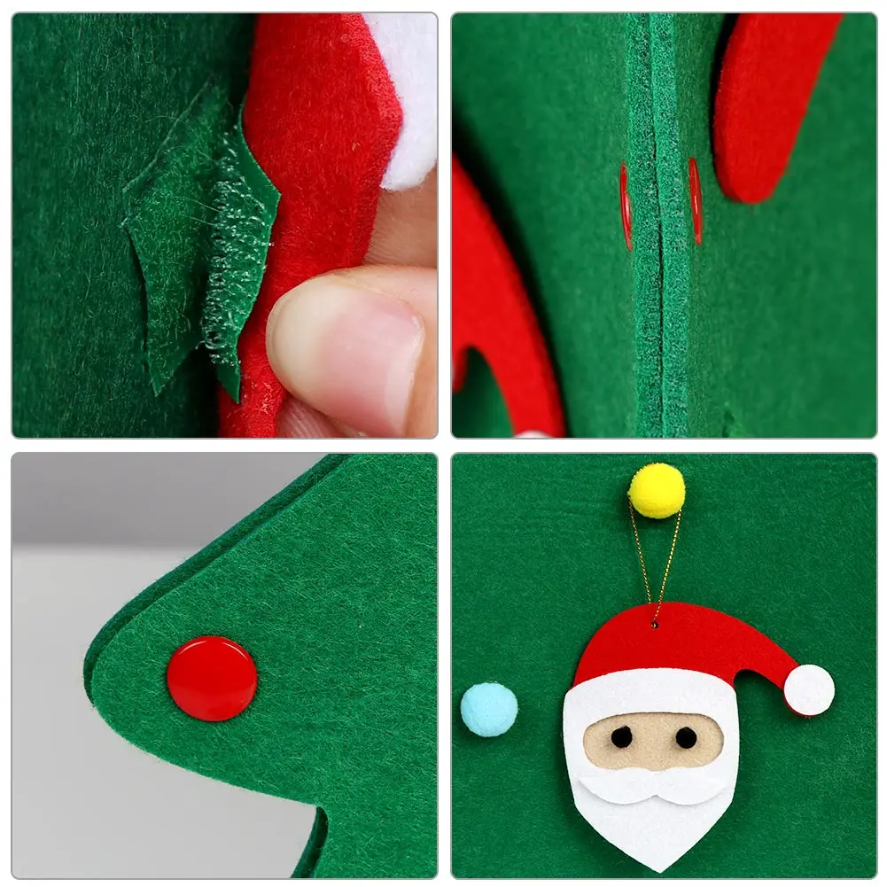 3D DIY войлочная Рождественская елка с орнаментом детские новогодние игрушки