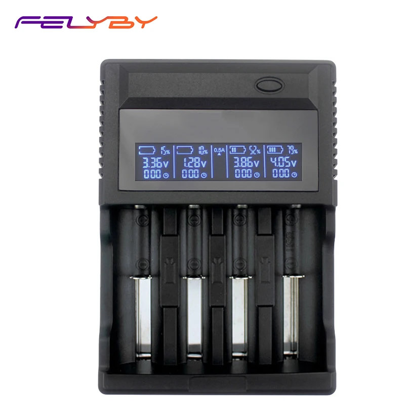 FELYBY умная зарядка USB 4 слота выходное зарядное устройство для аккумулятора 3 7 в