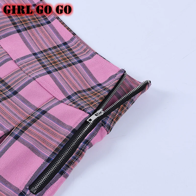 

Preppy England Style Pleated Skirt Women Mini Skirts Elegant High Waist Plaids Checkered Bottoms Fashion Summer Gothic Chic
