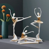 nordic resin ballet girl character statue home livingroom desktop figurines decoration cabinet bookcase store sculpture crafts