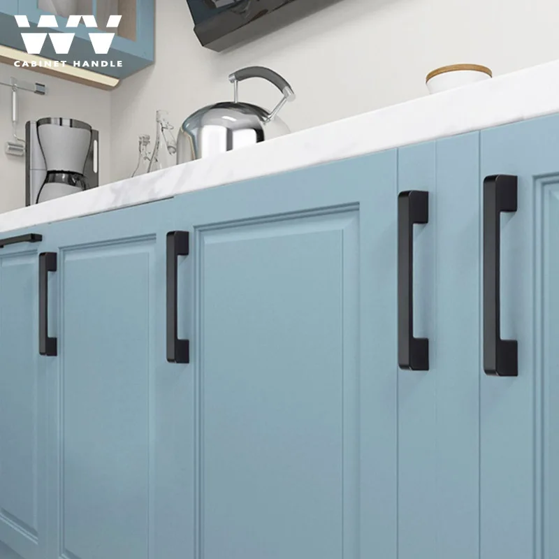 Ручки для шкафа WV из цинкового сплава дверей кухонного хромированные ручки