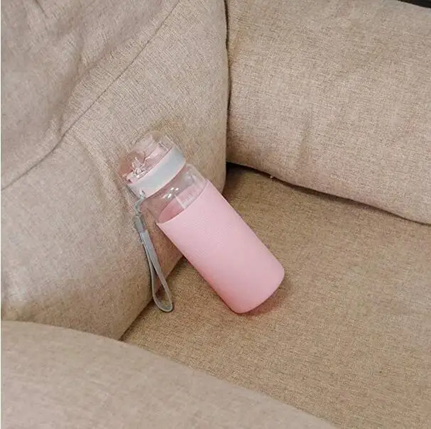 Детская портативная бутылка для воды 400 мл 14 унций с силиконовым рукавом без БФА