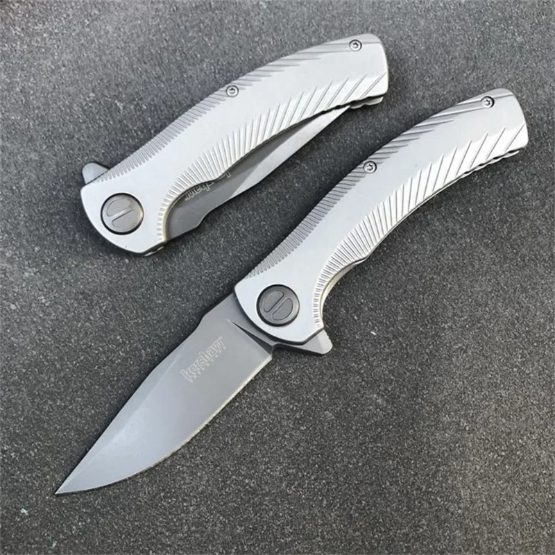 

Kershaw3490 Outdoor Rescue Fixed Folding Knife High Hardness + Aviation Aluminum Handle Jungle Survival Hunting EDC Tool Knife