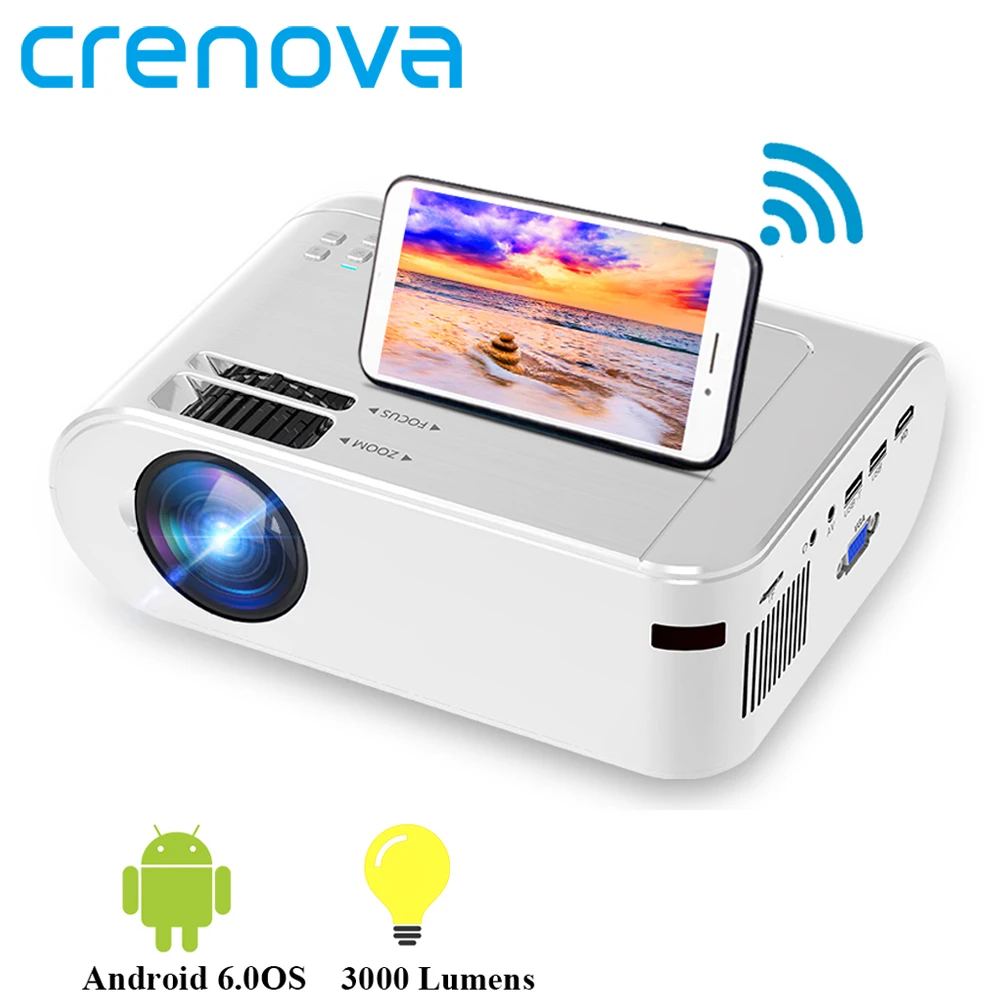 Проектор Crenova HD 720P M01 светодиодный мини проектор 2K декодирующий Видеопроектор для