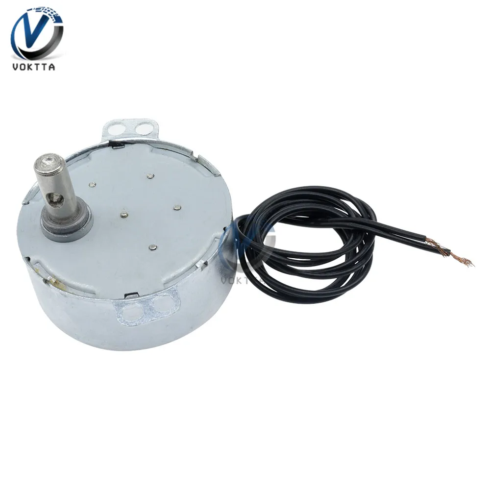 TYC-50 синхронный двигатель переменного тока 12V AC 220V синхронный двигатель с постоянным магнитом 5/6 об/мин вращение по часовой стрелке и против микроволновый поворотный стол