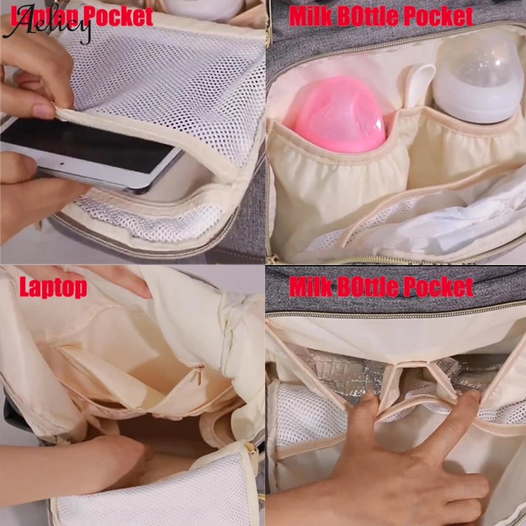 Aelicy брендовый рюкзак для подгузников сумка мам большая вместительность коляски