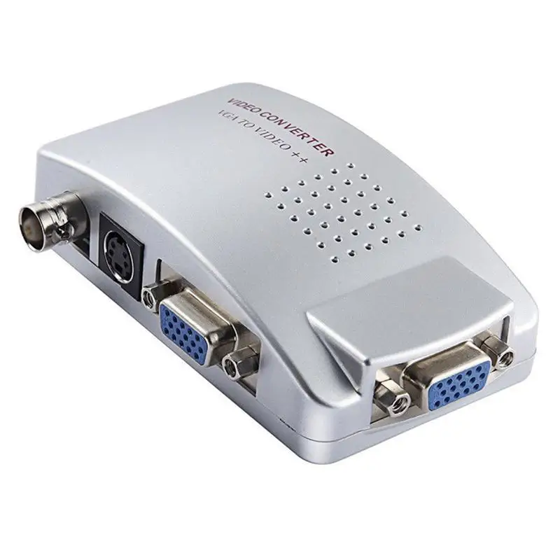 VGA к BNC S-Video конвертер Box адаптер коаксиальный видео выход |
