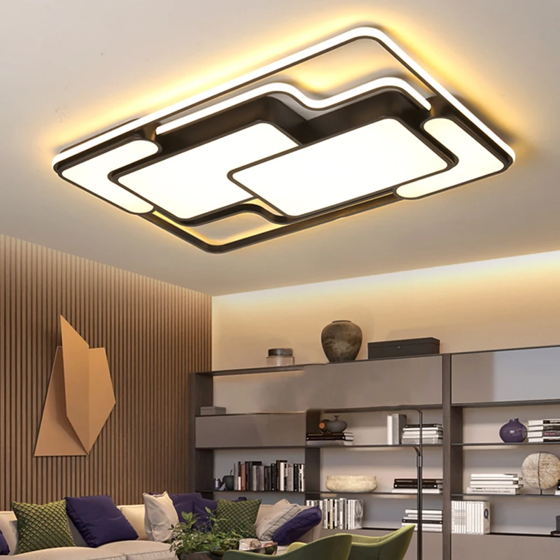 Новый квадратный/прямоугольный современный светодиодный потолочный светильник