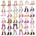 10 пар в комплекте; Случайный выбор цвета, для куклы обувь Высокое качество Сандалии на плоской подошве обувь на высоком каблуке сапоги Повседневное WearAccessories для куклы Барби 12 ''детские игрушки
