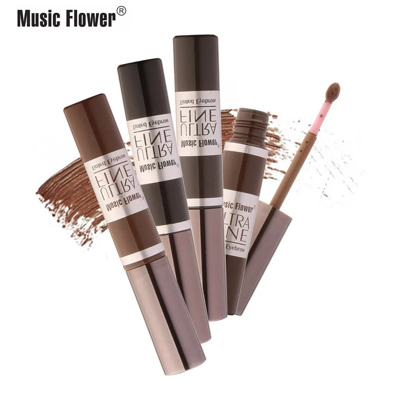 4 цвета 3D тонированные крем для бровей бренд Music Flower макияж черный Кофе брови гель