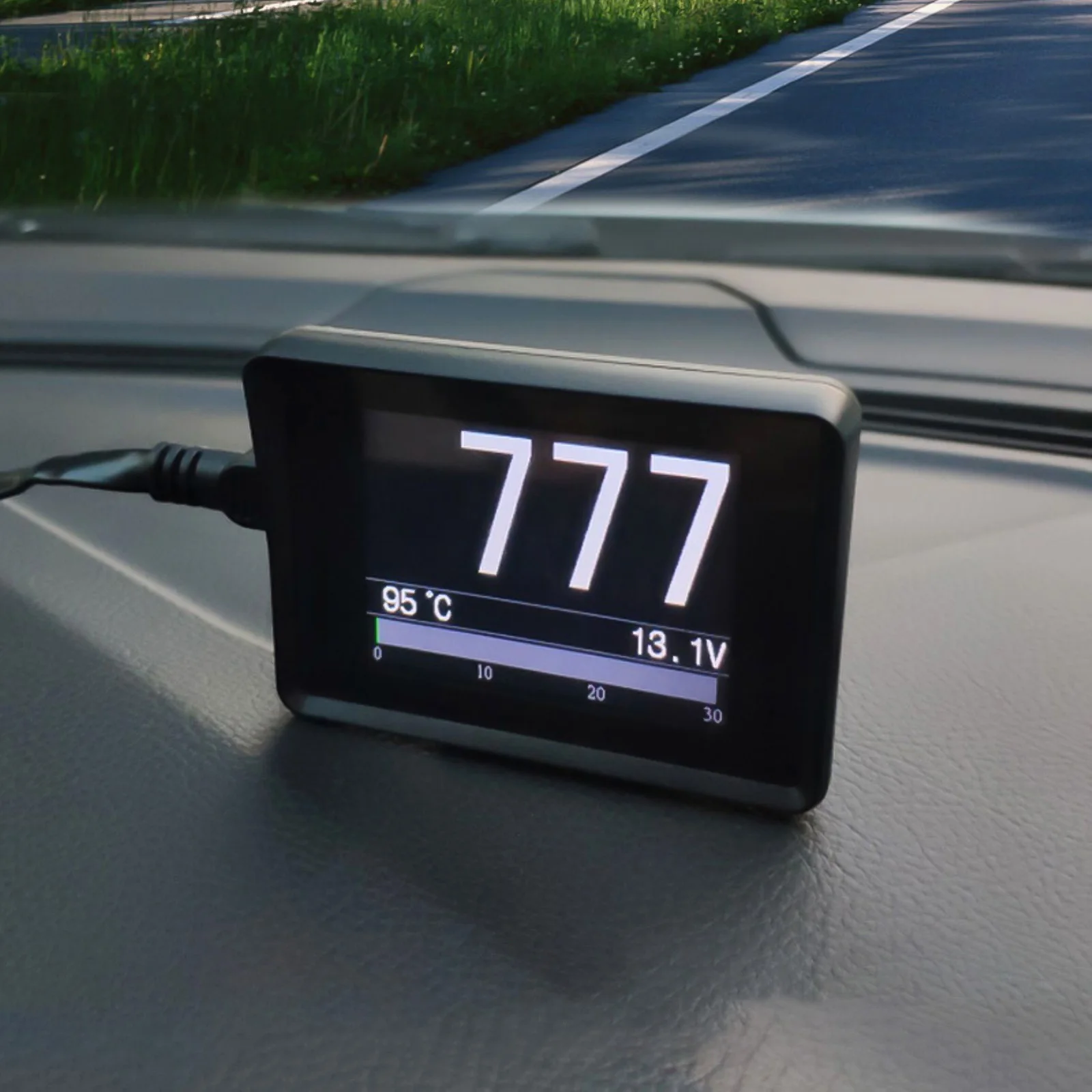 

Car Digital Computer OBDII Multi-Function Trip Display HUD Head-Up Display Voltage Speed Fuel Consumption Temperature Gauge