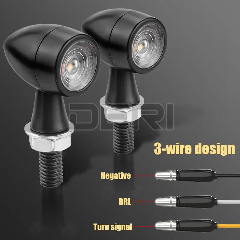 Светодиодный мини-указатель поворота для мотоцикла Красный стоп-сигнал DRL