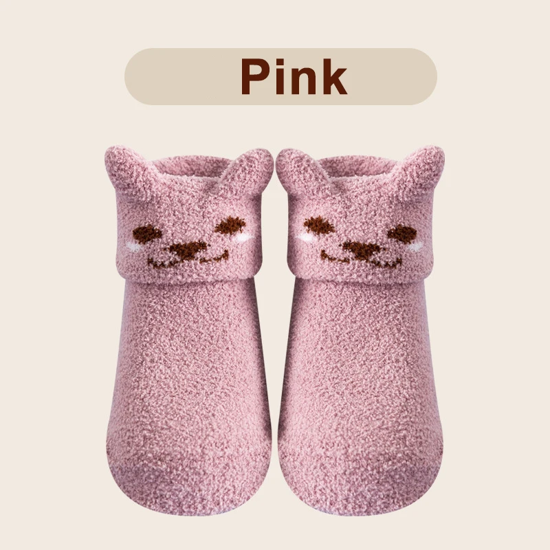 

Newborn Baby's Winter Socks Rubber Cotton Warm Socks Kids Anti Slip Autumn Home Floor Socks Baby Thick Terry Socks Toddler 0-4T