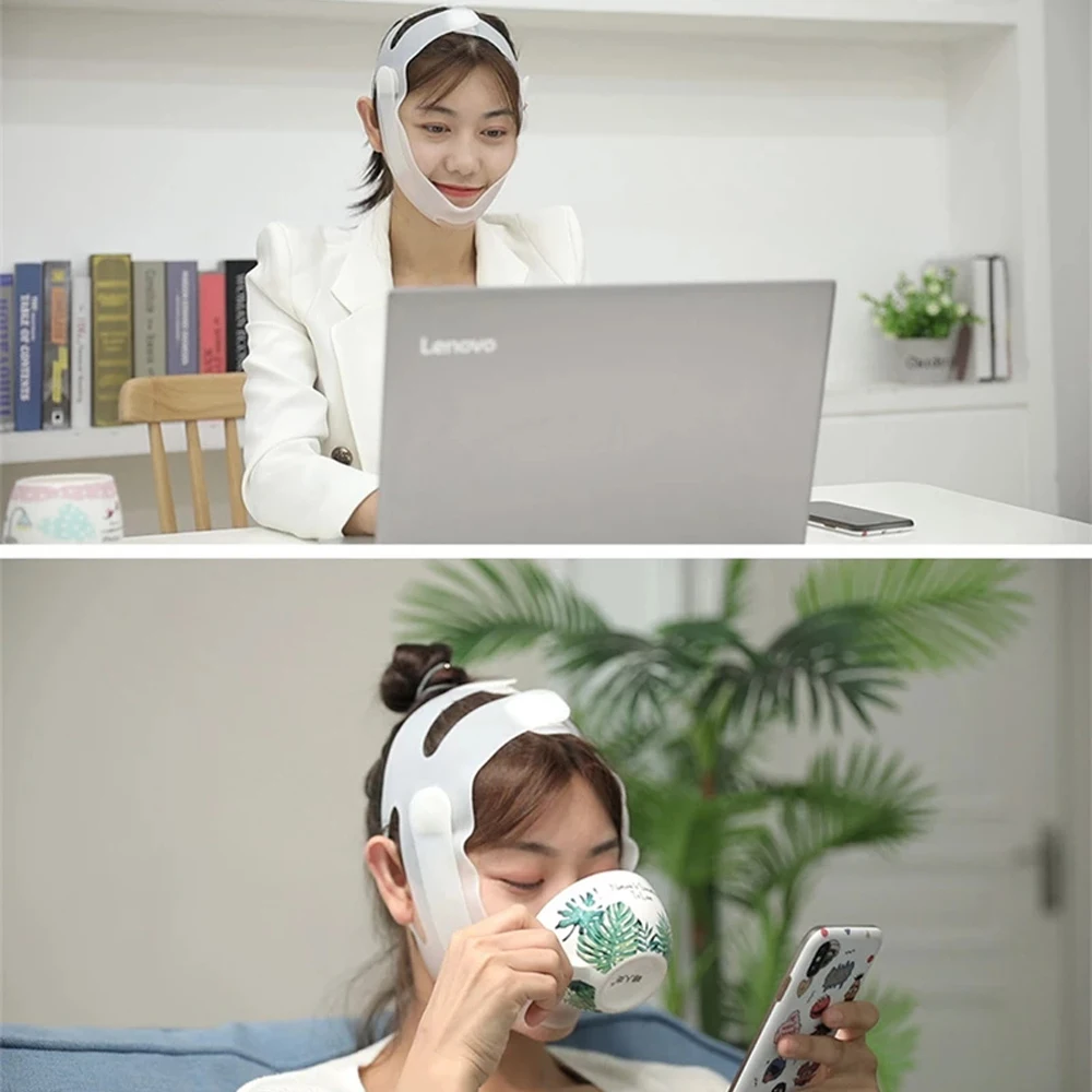 Нано-силиконовый V-образный бандаж для подтяжки подбородка V-образной формы