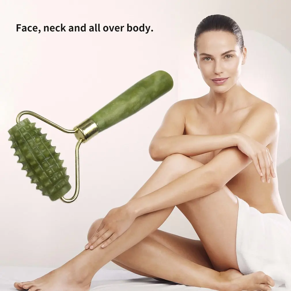 Натуральный Нефритовый камень для лица руки шеи массажные ролики релаксации